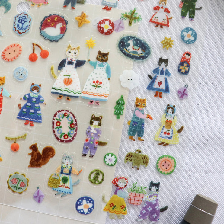 Stickers - Cats and buttons - ColorSwatch
