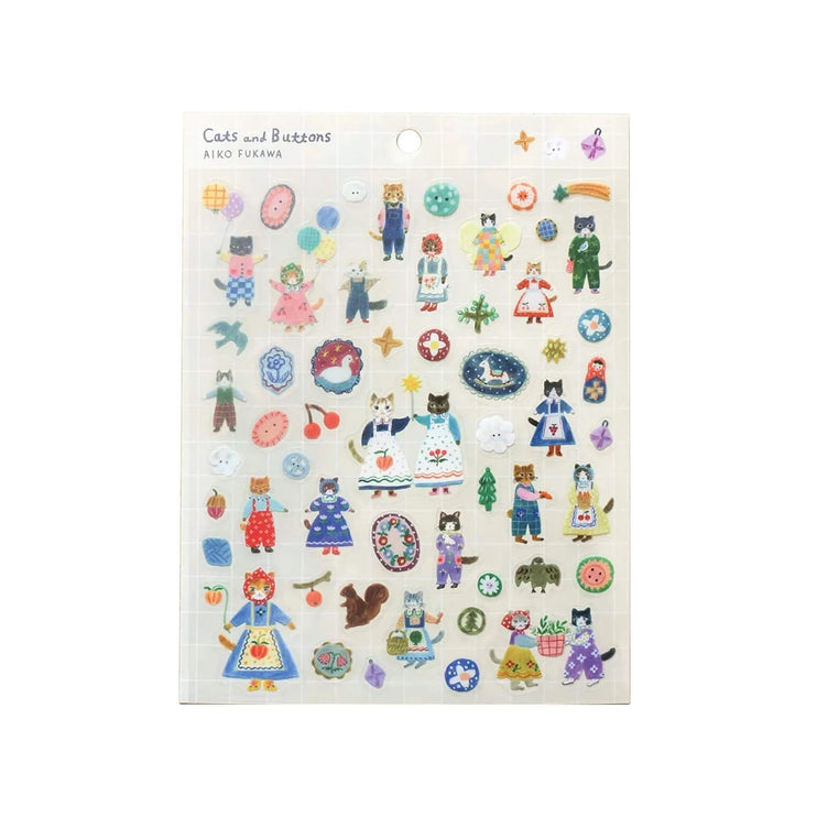 Stickers - Cats and buttons - ColorSwatch