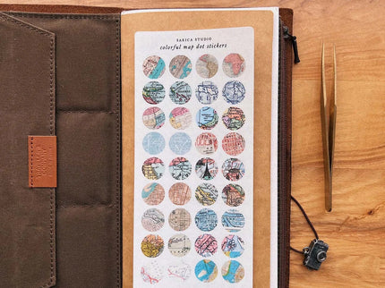 Stickers - Colorful Map Dot - ColorSwatch