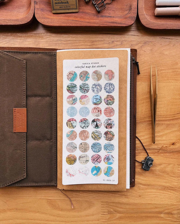 Stickers - Colorful Map Dot - ColorSwatch