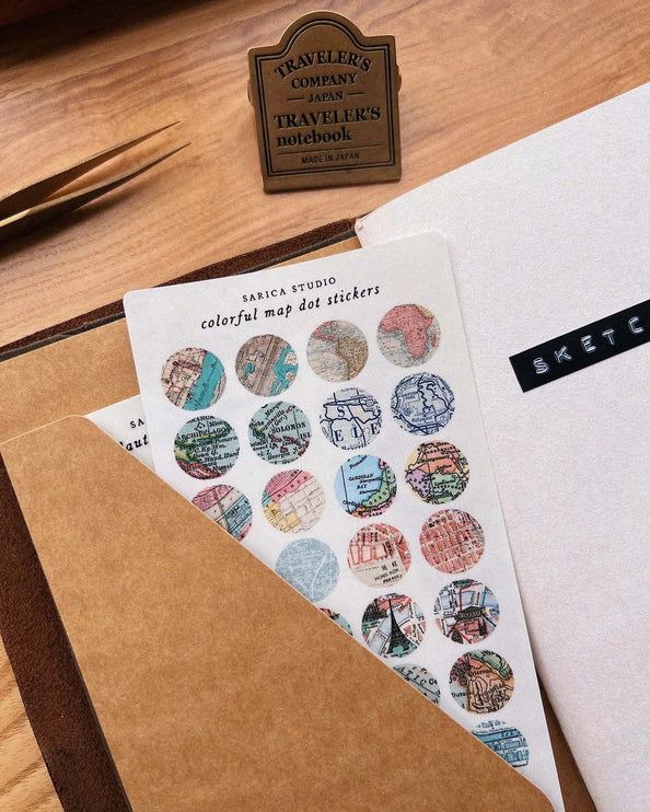 Stickers - Colorful Map Dot - ColorSwatch