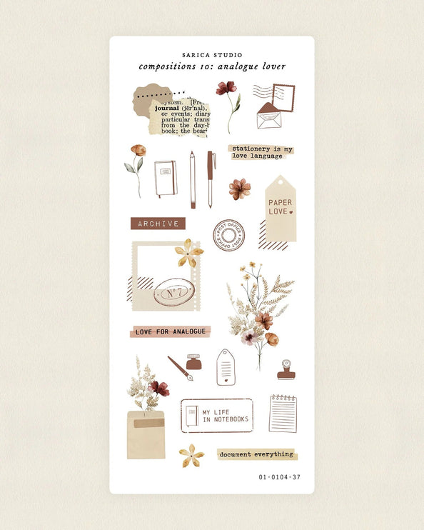 Stickers - Compositions 10: Analogue Love - ColorSwatch