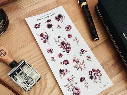 Stickers - Dark & Moody Floral - ColorSwatch
