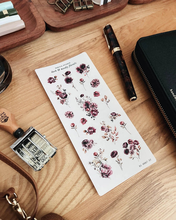 Stickers - Dark & Moody Floral - ColorSwatch