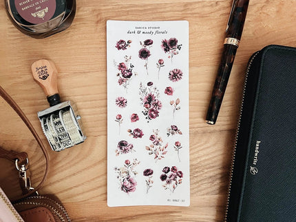 Stickers - Dark & Moody Floral - ColorSwatch