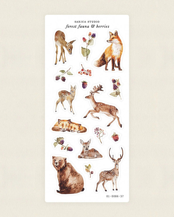Stickers - Forest Fauna & Berries - ColorSwatch