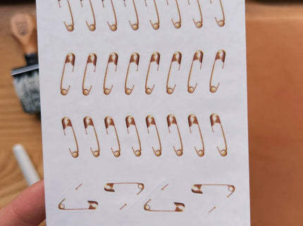 Stickers - Gold Safety Pin - ColorSwatch