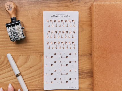 Stickers - Gold Safety Pin - ColorSwatch