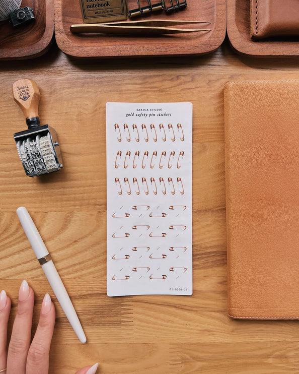 Stickers - Gold Safety Pin - ColorSwatch