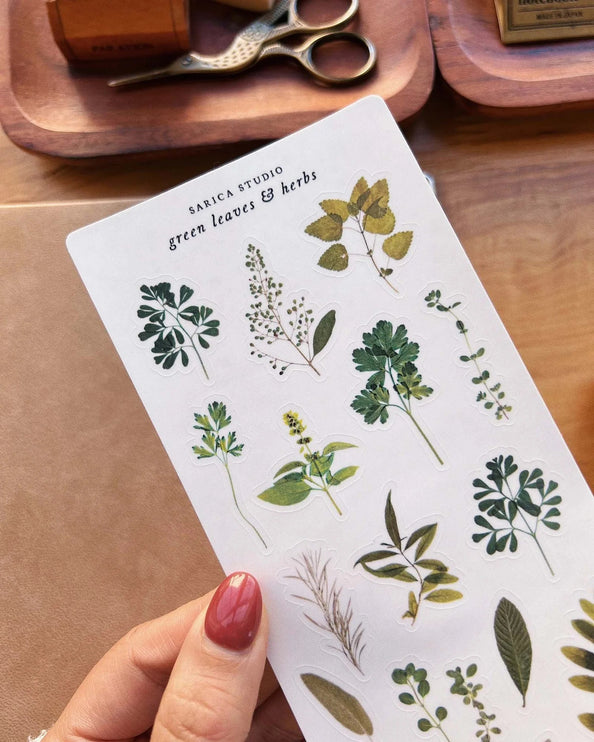 Stickers - Green Leaves & Herbs - ColorSwatch