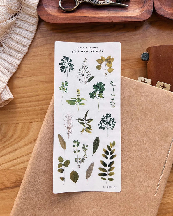Stickers - Green Leaves & Herbs - ColorSwatch