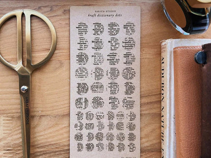 Stickers - Kraft Dictionary Dot - ColorSwatch