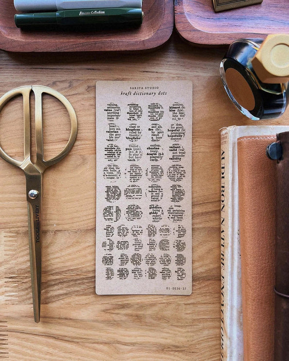 Stickers - Kraft Dictionary Dot - ColorSwatch