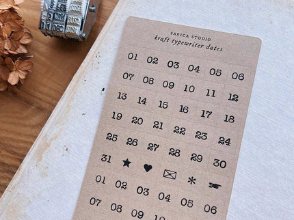 Stickers - Kraft Typewriter Date - ColorSwatch