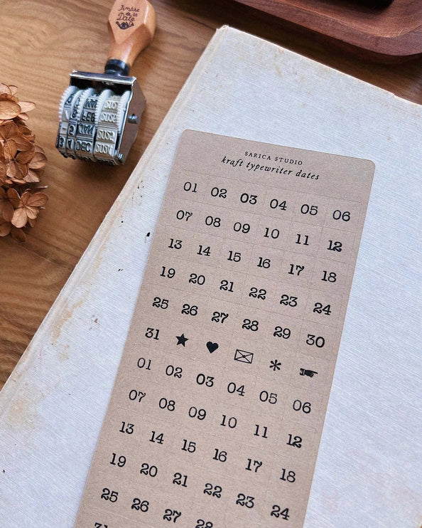 Stickers - Kraft Typewriter Date - ColorSwatch