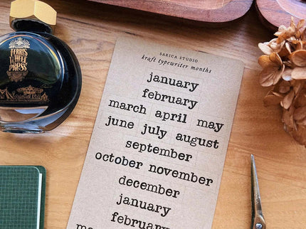Stickers - Kraft Typewriter Month - ColorSwatch