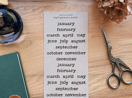 Stickers - Kraft Typewriter Month - ColorSwatch