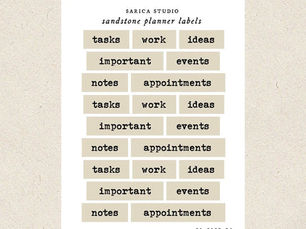 Stickers - Productivity Planner Labels - ColorSwatch
