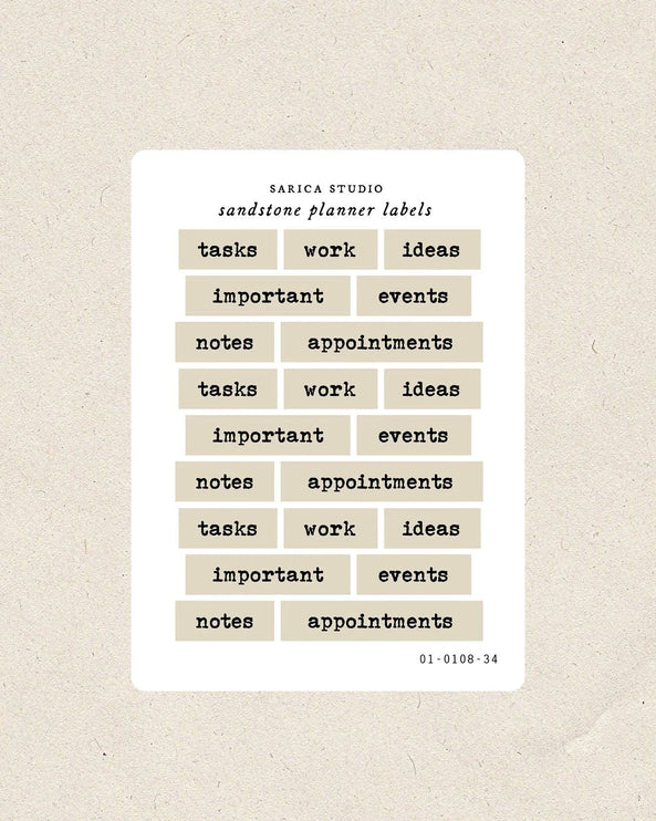 Stickers - Productivity Planner Labels - ColorSwatch