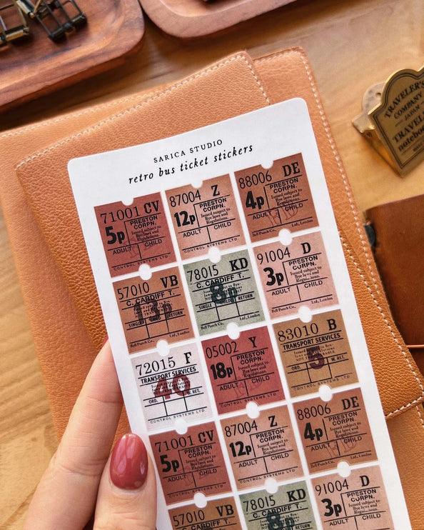 Stickers - Retro Bus Ticket - ColorSwatch