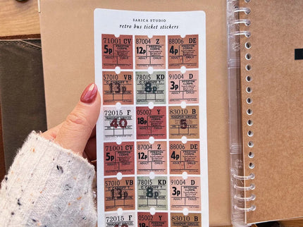 Stickers - Retro Bus Ticket - ColorSwatch