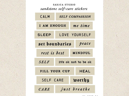 Stickers - Self Care - ColorSwatch