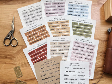 Stickers - Self Care - ColorSwatch