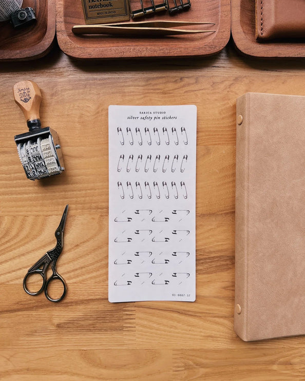 Stickers - Silver Safety Pin - ColorSwatch