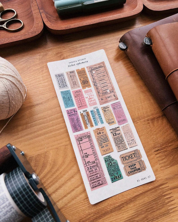 Stickers - Ticket Ephemera - ColorSwatch