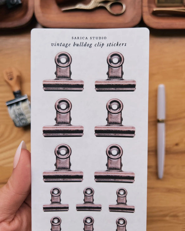 Stickers - Vintage Bulldog Clip - ColorSwatch