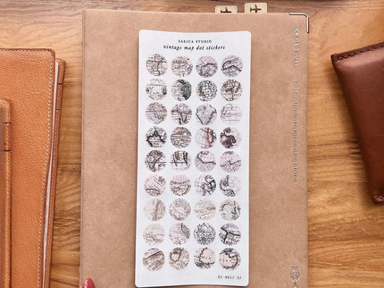 Stickers - Vintage Map Dot - ColorSwatch