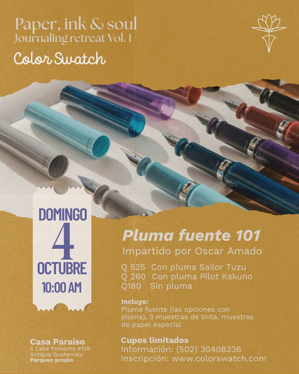 Taller - Plumas Fuente 101 - ColorSwatch