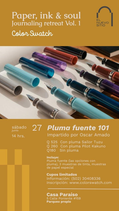 Taller - Plumas Fuente 101 - ColorSwatch
