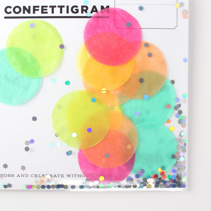 Tarjeta Confettigram - Disco - ColorSwatch