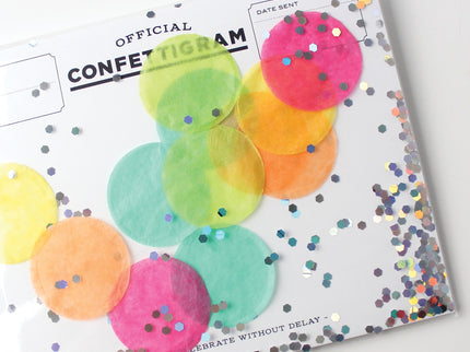 Tarjeta Confettigram - Disco - ColorSwatch