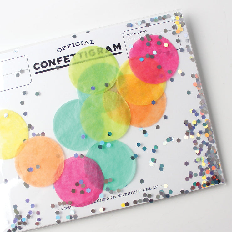 Tarjeta Confettigram - Disco - ColorSwatch