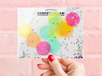 Tarjeta Confettigram - Disco - ColorSwatch