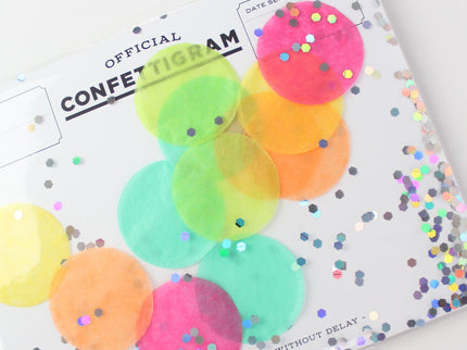 Tarjeta Confettigram - Disco - ColorSwatch