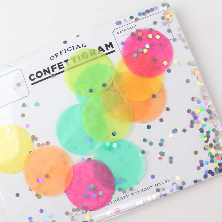 Tarjeta Confettigram - Disco - ColorSwatch
