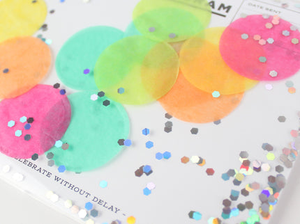 Tarjeta Confettigram - Disco - ColorSwatch