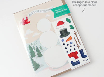 Tarjeta de Navidad - Sticker Scene - Snow Man - ColorSwatch