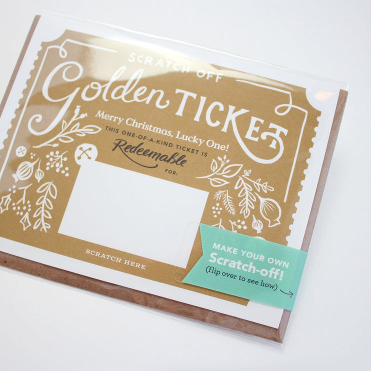 Tarjeta Raspable - Golden Ticket Navidad - ColorSwatch