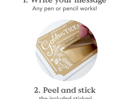 Tarjeta Raspable - Golden Ticket Navidad - ColorSwatch