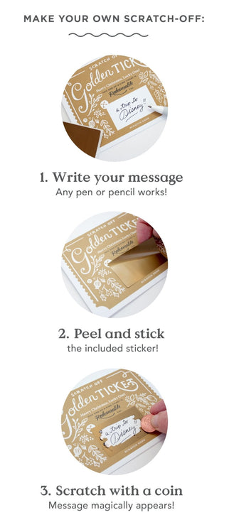 Tarjeta Raspable - Golden Ticket Navidad - ColorSwatch