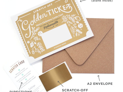 Tarjeta Raspable - Golden Ticket Navidad - ColorSwatch