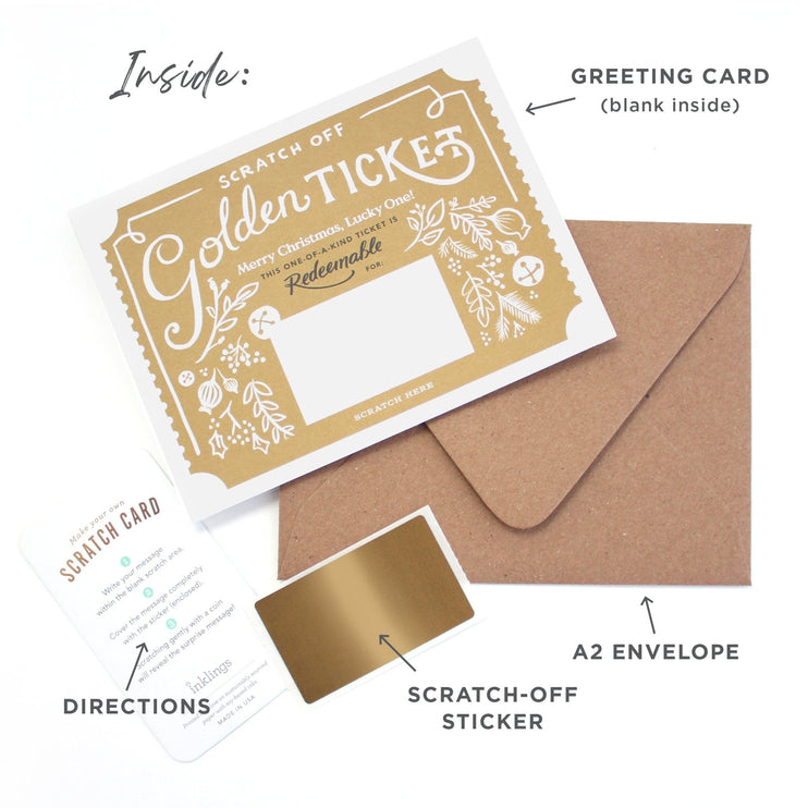 Tarjeta Raspable - Golden Ticket Navidad - ColorSwatch