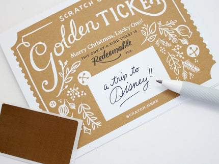 Tarjeta Raspable - Golden Ticket Navidad - ColorSwatch