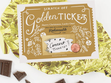 Tarjeta Raspable - Golden Ticket Navidad - ColorSwatch