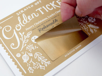 Tarjeta Raspable - Golden Ticket Navidad - ColorSwatch