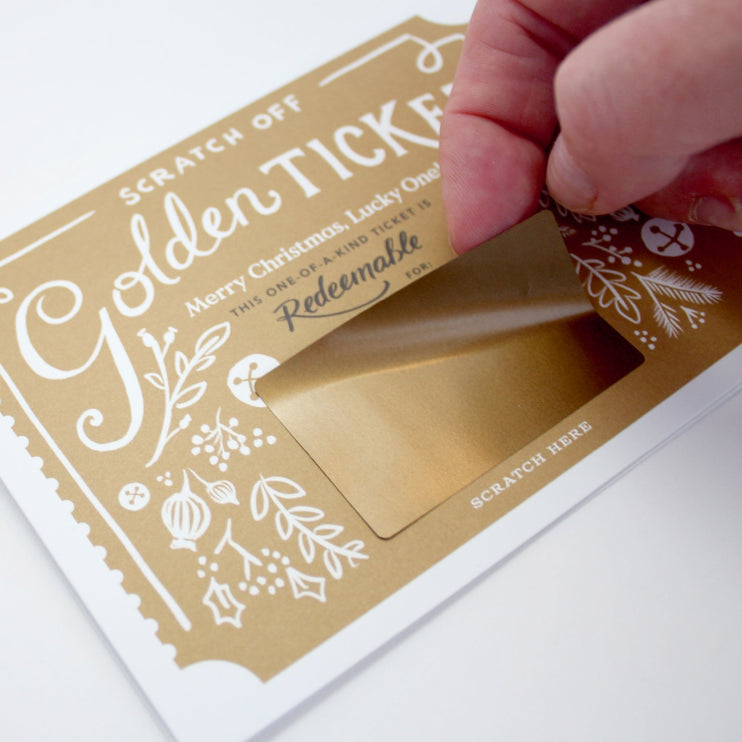 Tarjeta Raspable - Golden Ticket Navidad - ColorSwatch
